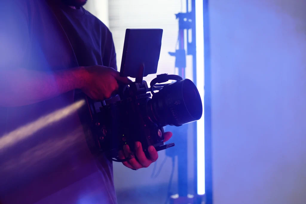 Lafayette video production company Tone Production crew setting up 8K RAW cinema equipment on location in Acadiana Louisiana for brand video shoot