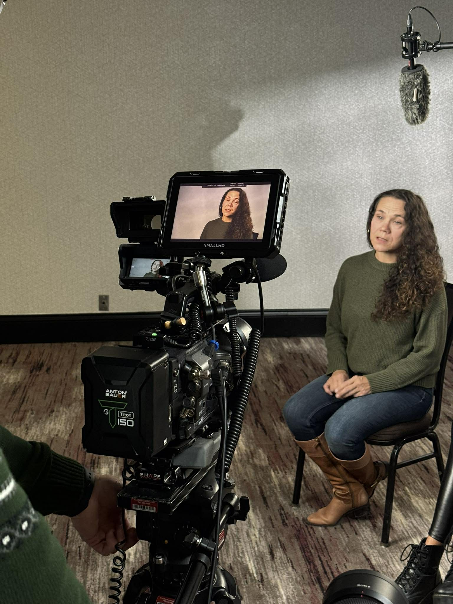 Huntsville video production company filming a complex product explainer video for a B2B brand