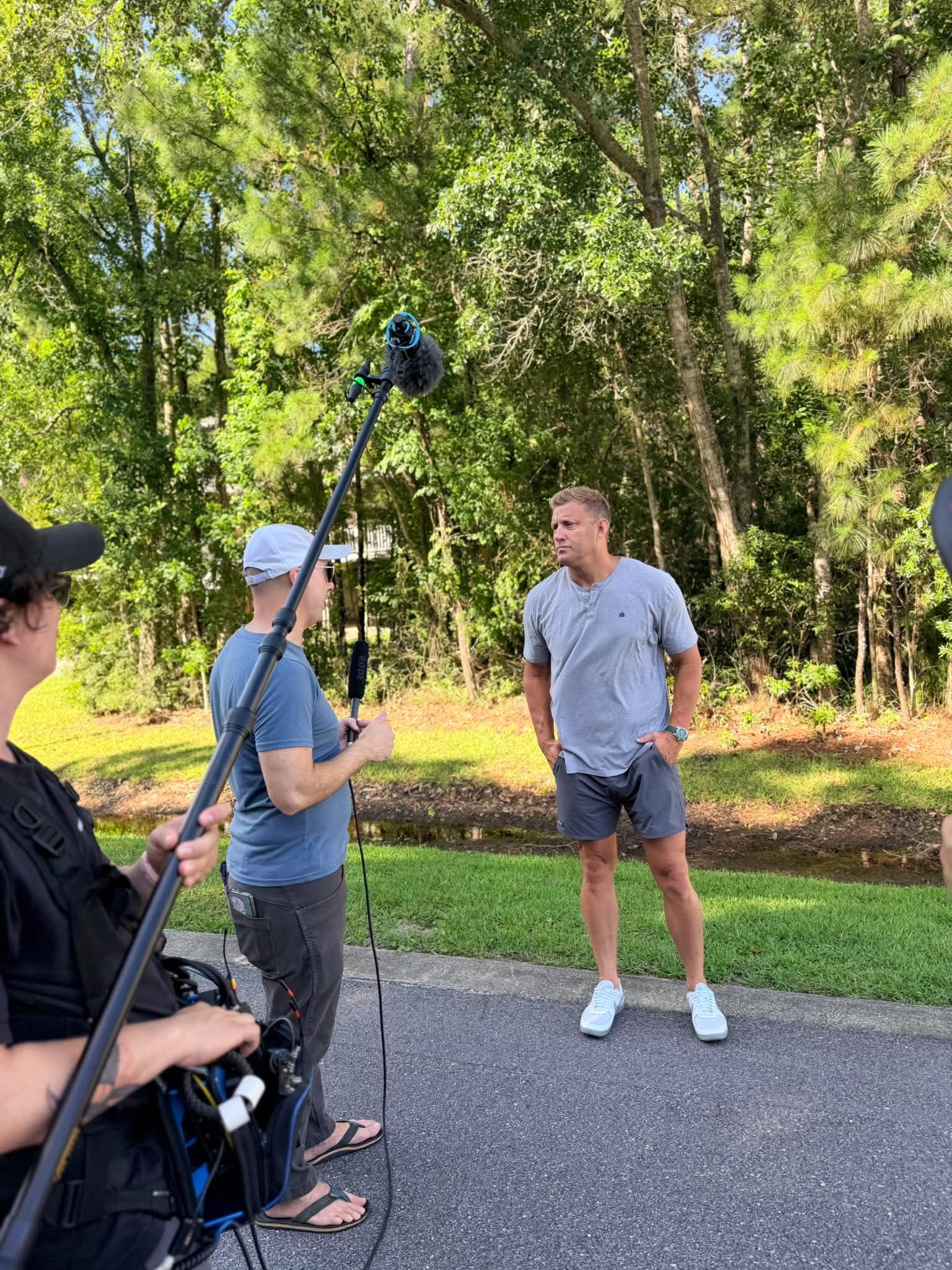 Shreveport video production company crew filming a corporate brand video on location in Shreveport Louisiana