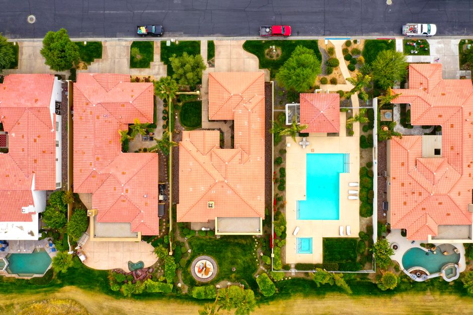 Scottsdale videographers filming a luxury desert estate aerial drone shot in North Scottsdale Arizona