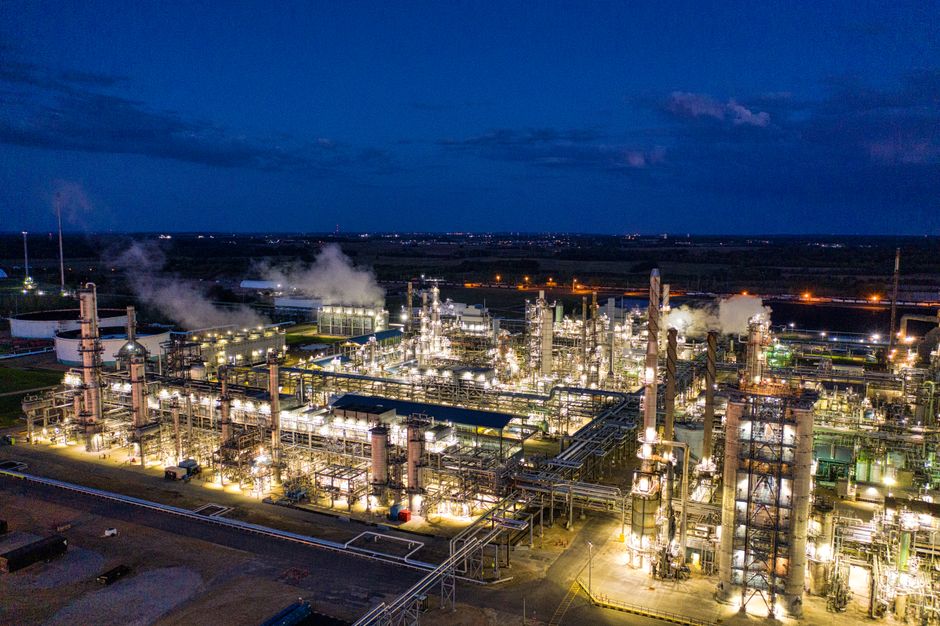 Lake Charles videographers filming safely at a petrochemical industrial facility along the Calcasieu Ship Channel
