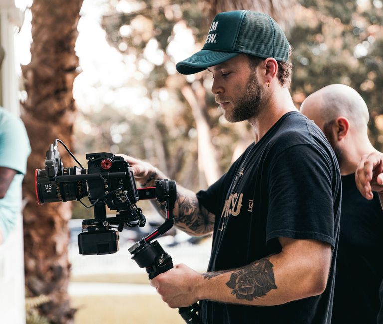 Benjamin Tone leading a New Orleans video production company shoot in the French Quarter