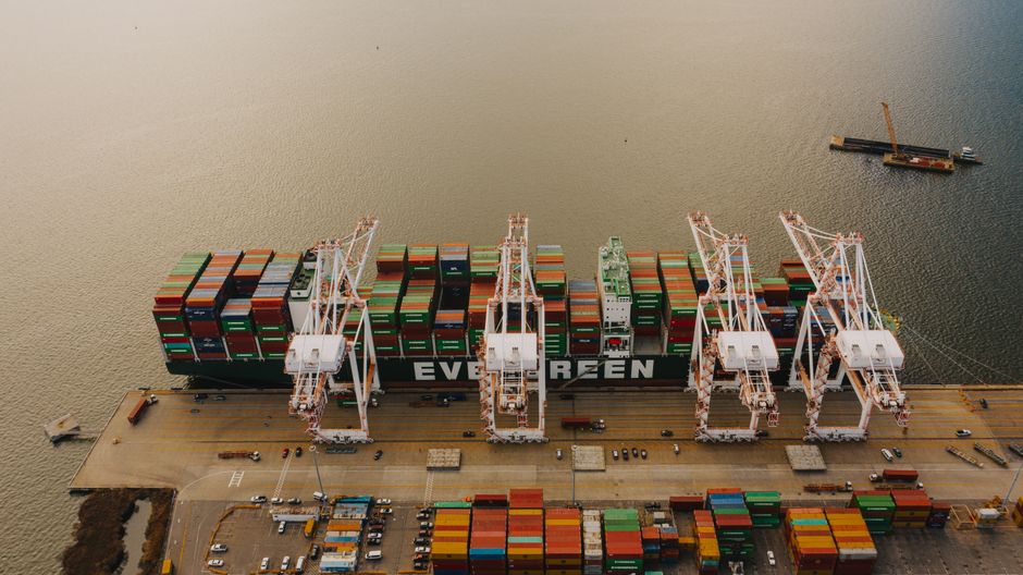 Mobile video production company filming at Gulf Coast port facility walkthrough