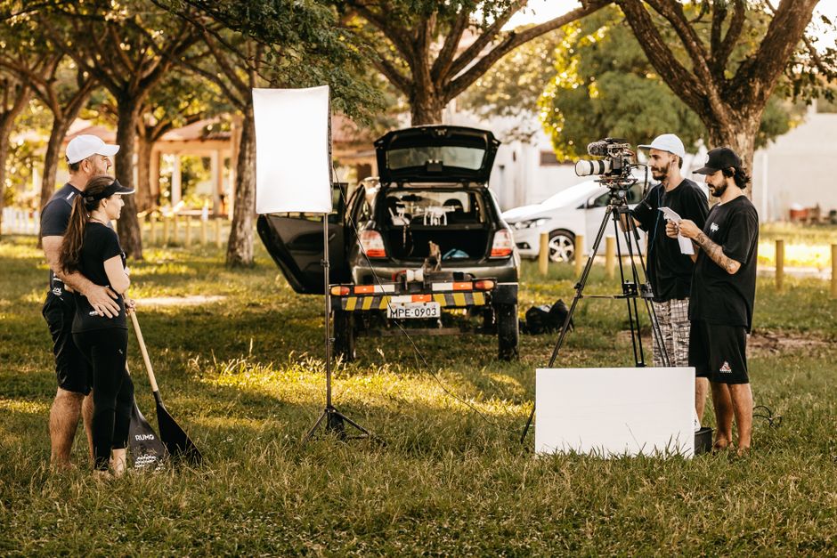 Filmmaker reviewing footage on a monitor to avoid common video production mistakes on set
