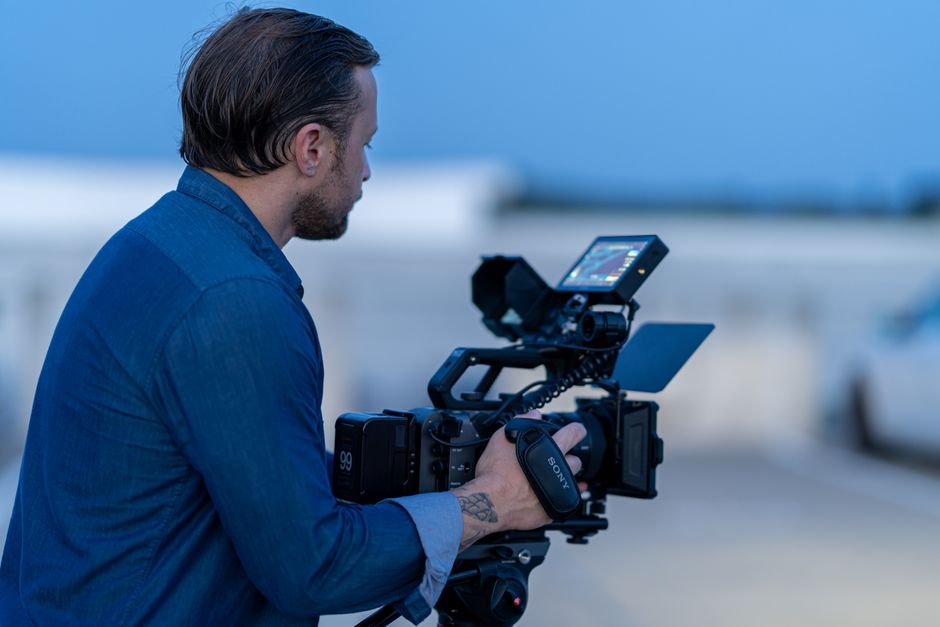 Chicago video production company crew filming a brand video on location in the Windy City