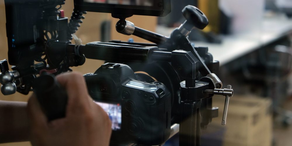 A professional Alabama video production company crew from Tone Production managing a complex cinematic shoot from concept to final cut.