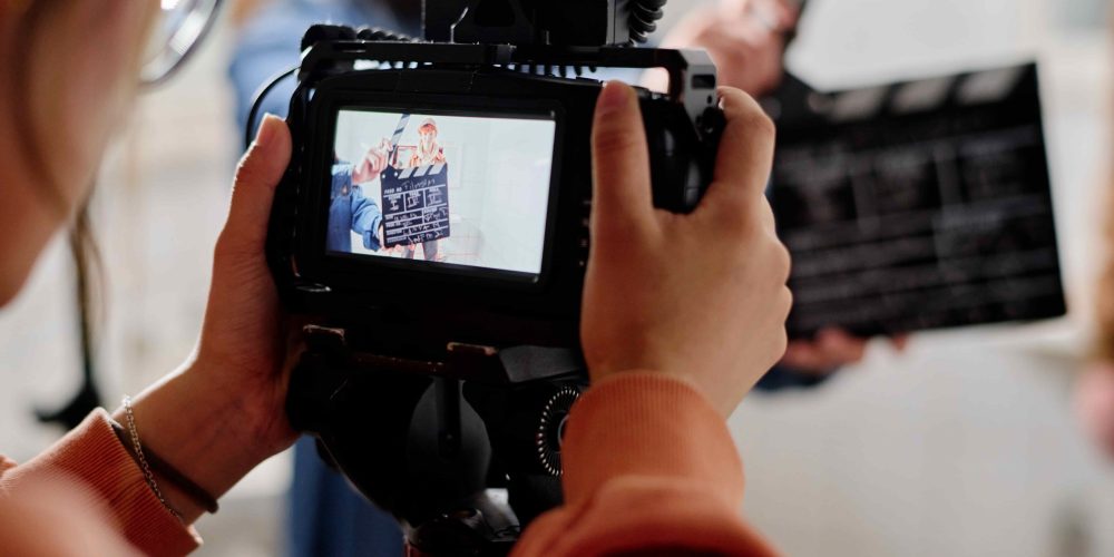 A professional Chicago Video Production Company crew from Tone Production filming a compassionate healthcare story with expert videographers in Chicago.