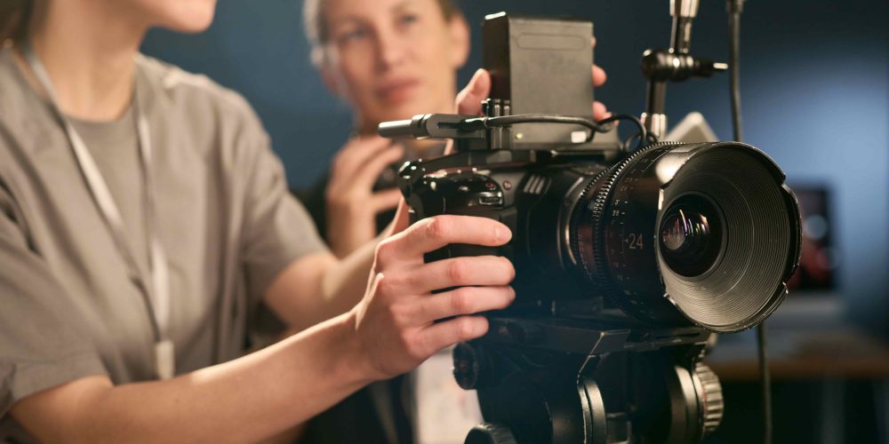 A professional Houston Video Production Agency crew from Tone Production filming high-impact corporate content with expert videographers in Houston.