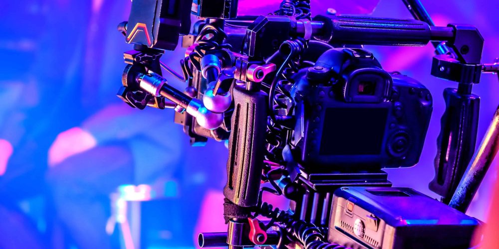 A professional Mobile, AL Video Production Company crew from Tone Production filming a cinematic brand story at the Port of Mobile.