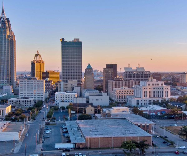 A professional Mobile, AL Video Production Company film crew from Tone Production capturing high-end maritime and industrial operations at the Port of Mobile.