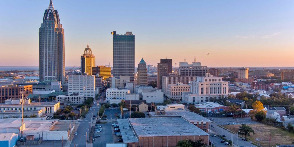 A professional Mobile, AL Video Production Company film crew from Tone Production capturing high-end maritime and industrial operations at the Port of Mobile.