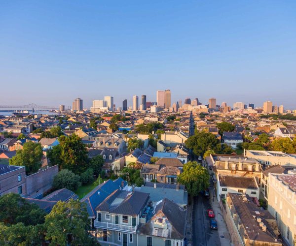 A professional New Orleans Video Production Company team from Tone Production filming a high-speed brand narrative in the French Quarter