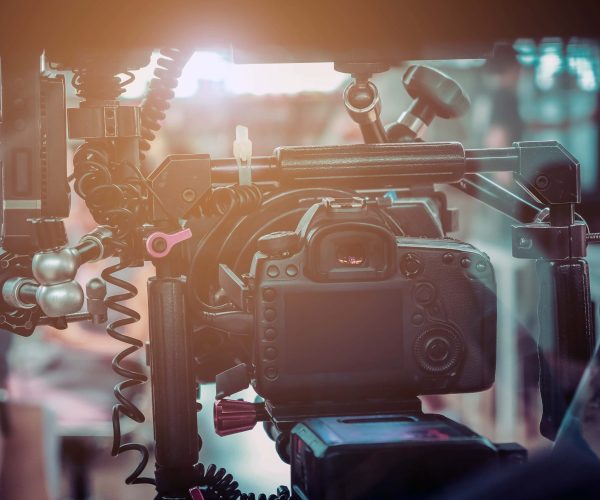 A professional Scottsdale Video Production Company crew from Tone Production filming a luxury brand story with expert videographers in Scottsdale.