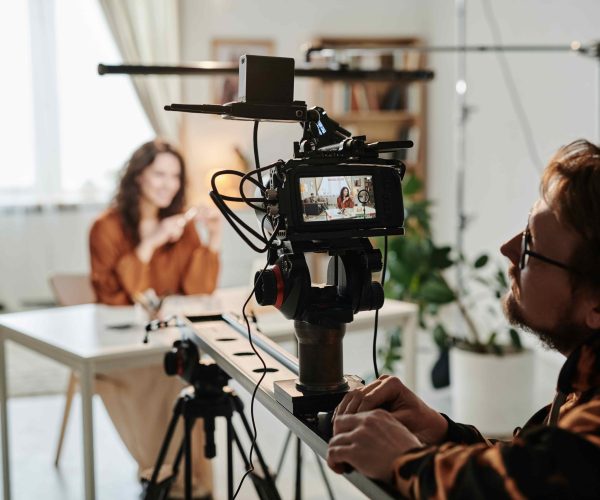 A professional cinematography team from Tone Production, a leading Baton Rouge Video Production & Creative Agency, filming a brand story