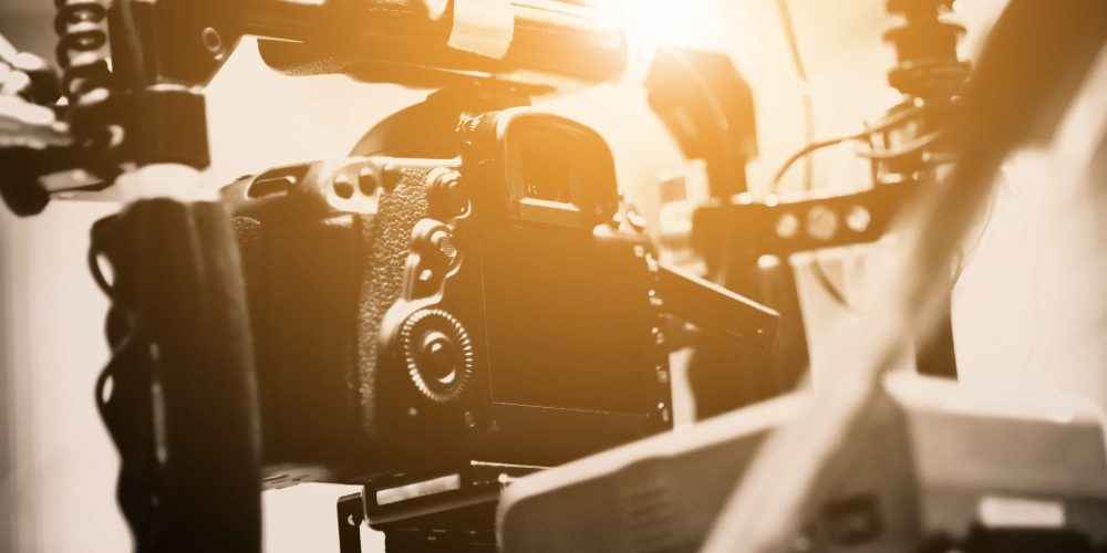 A professional cinematography team from Tone Production, a top Colorado Springs Video Production Company, filming a cinematic brand story.