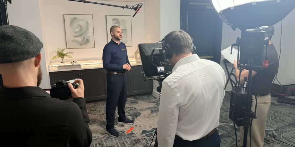 An elite Houston video production company team led by Benjamin Tone executing a high-velocity modular content shoot.