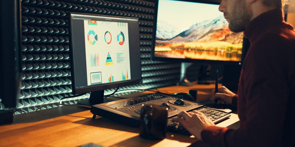 An elite Houston video production company set led by Benjamin Tone using 8K RAW workflows and high-velocity cinematic lighting.