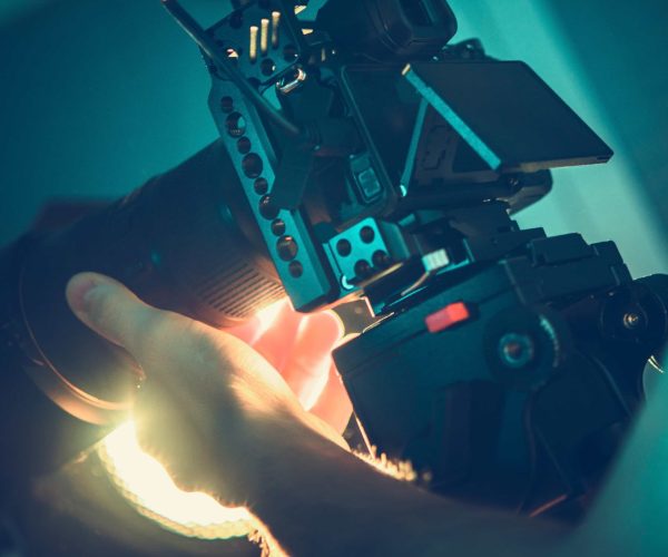 Benjamin Tone of Tone Production leading a high-end shoot for a Houston Video Production Agency project in the Energy Corridor.