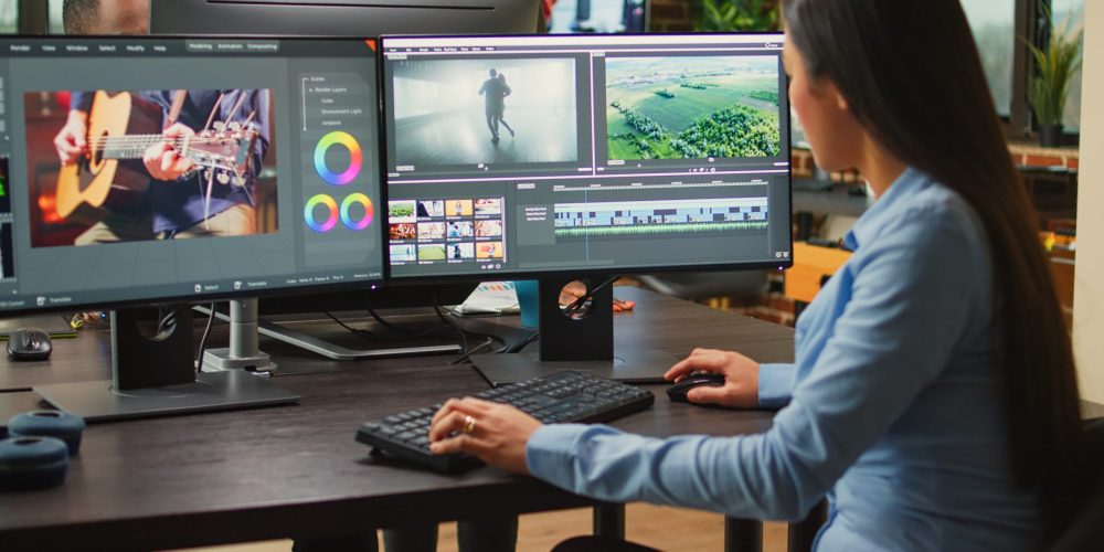 An elite Houston video production company set led by Benjamin Tone using 8K RAW workflows and high-velocity cinematic lighting.