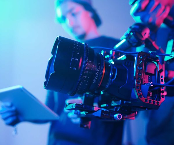 Professional Houston Video Production Agency Tone Production filming a high-tech corporate interview in a Houston boardroom for Video Production in Houston.