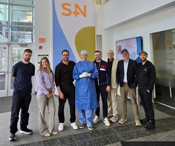 Tone Production - video production company crew filming a healthcare shoot at the Smith+Nephew lab in Boston