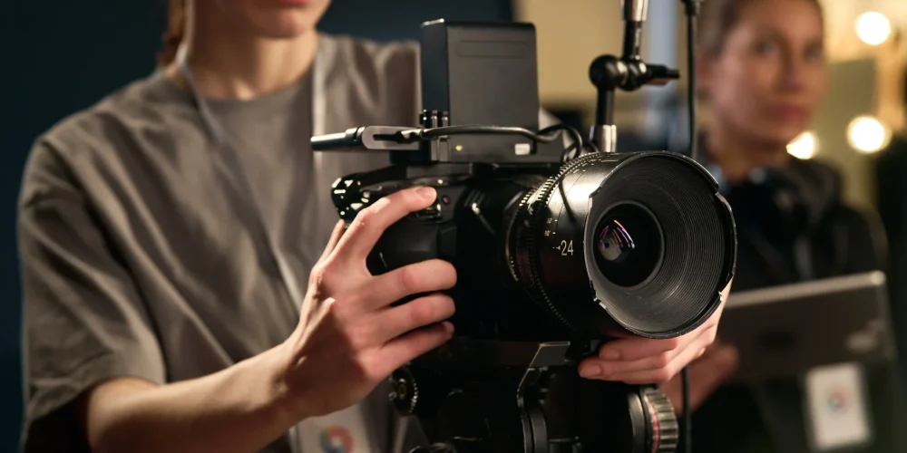 Benjamin Tone of Tone Production on a charleston video production shoot — 8K RAW cinema camera and professional lighting for a Lowcountry South Carolina corporate brand film client