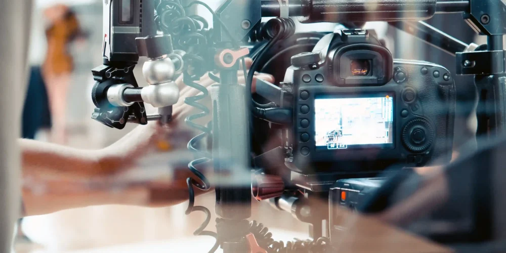 An expert Memphis Video Production Company media team from Tone Production filming an automated logistics operation near the Memphis International Airport hub.