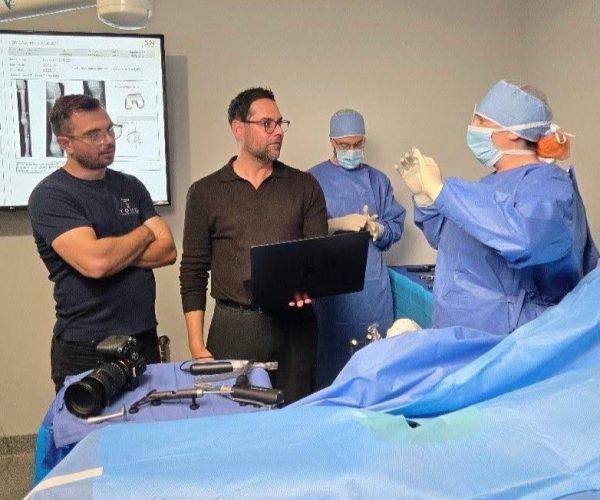 Tone Production crew filming a healthcare shoot at the Smith+Nephew lab in Boston