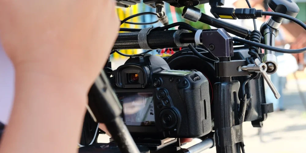 Corpus Christi video production company Tone Production filming cinematic brand video for Texas energy business with Port of Corpus Christi industrial waterfront at golden hour