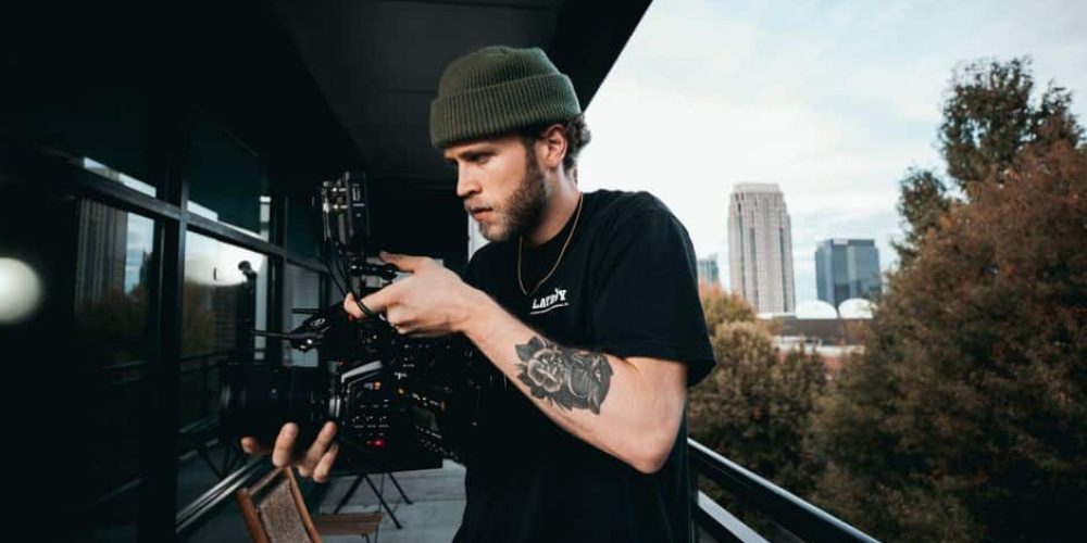 Atlanta video production company filming a corporate explainer video on set