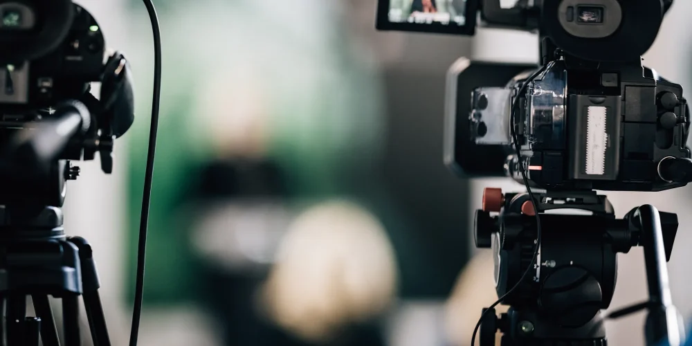 Denver video production company crew shooting brand film outdoors at altitude in Colorado