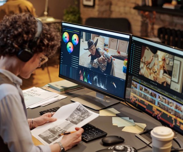 An elite New Orleans video production company set led by Benjamin Tone using natural light modifiers and 8K RAW cinema cameras.