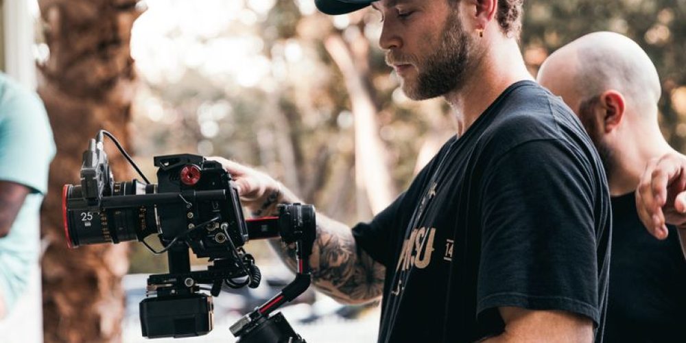 Benjamin Tone leading a New Orleans video production company shoot in the French Quarter