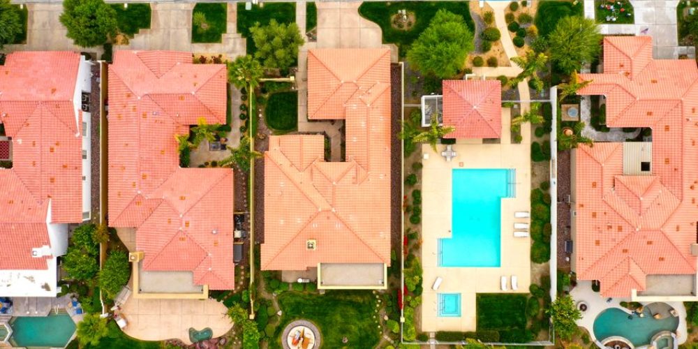 Scottsdale videographers filming a luxury desert estate aerial drone shot in North Scottsdale Arizona