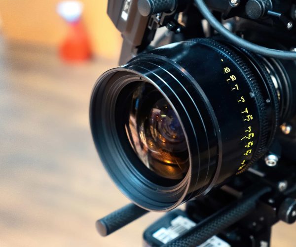 setting up a high-end camera for a corporate brand film on the Northshore.